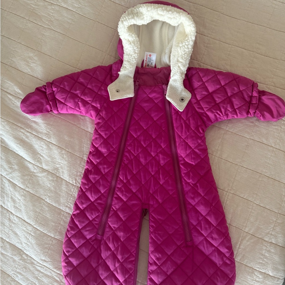 Hanna Andersson Fuchsia Quilted Snowsuit